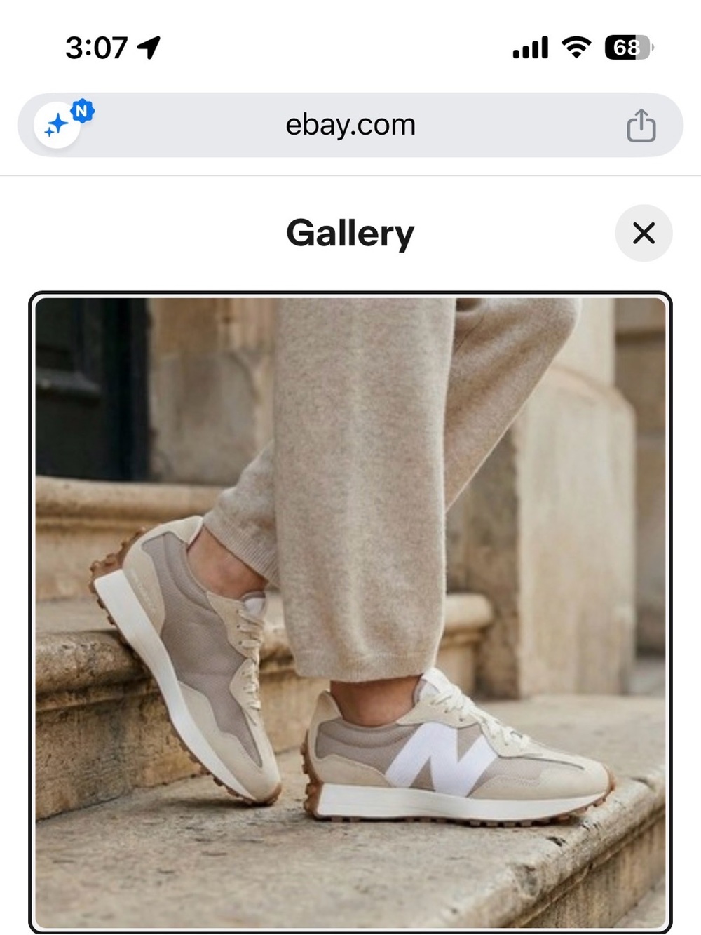 New Balance NWT 327 Beige snd white Sneakers - Picture 3 of 9